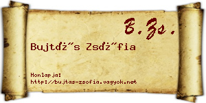 Bujtás Zsófia névjegykártya