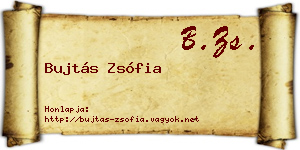 Bujtás Zsófia névjegykártya